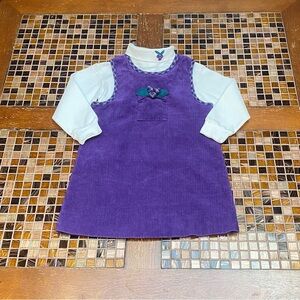 Florence Eiseman Blueberry Corduroy Jumper Set